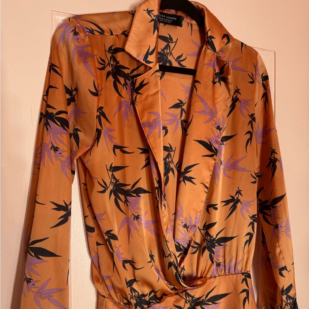 Zara Orange Bodysuit